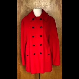 Womens Red Macintosh Peacoat